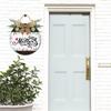 Uptell Mother's Day Sign for Front Door Wooden Front Door Sign Home Decor Wall Mom Love Art Hanging Plaque Farmhouse Rustic Mother Wife Gift Decoration 12 Inch, WOOJXI240103XE03q view 3
