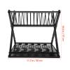 HOLIDYOYO 2-Tier Dish Rack with Drainboard Self Draining Dish Dryer for Kitchen Counter Stainless Steel Utensil Drainer view 2