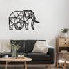 SIGNLEADER Metal Wall Art Decor Pregnant Elephant Modern Abstract Wall Sculpture Hangings Home Decoration for Living Room, Bedroom, Bathroom, Kitchen, Outdoor - 36" Black view 1