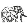SIGNLEADER Metal Wall Art Decor Pregnant Elephant Modern Abstract Wall Sculpture Hangings Home Decoration for Living Room, Bedroom, Bathroom, Kitchen, Outdoor - 36" Black view 2