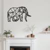 SIGNLEADER Metal Wall Art Decor Pregnant Elephant Modern Abstract Wall Sculpture Hangings Home Decoration for Living Room, Bedroom, Bathroom, Kitchen, Outdoor - 36" Black view 3
