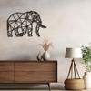 SIGNLEADER Metal Wall Art Decor Pregnant Elephant Modern Abstract Wall Sculpture Hangings Home Decoration for Living Room, Bedroom, Bathroom, Kitchen, Outdoor - 36" Black view 4