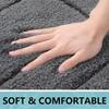 Buganda Bathroom Rugs, 44" x 24", Soft and Absorbent Microfiber Bath Rugs, Non-Slip Shaggy Shower Carpet, Machine Wash Dry Bath Mats for Bathroom Floor, Tub and Shower, Dark Grey view 2