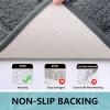 Buganda Bathroom Rugs, 44" x 24", Soft and Absorbent Microfiber Bath Rugs, Non-Slip Shaggy Shower Carpet, Machine Wash Dry Bath Mats for Bathroom Floor, Tub and Shower, Dark Grey view 4
