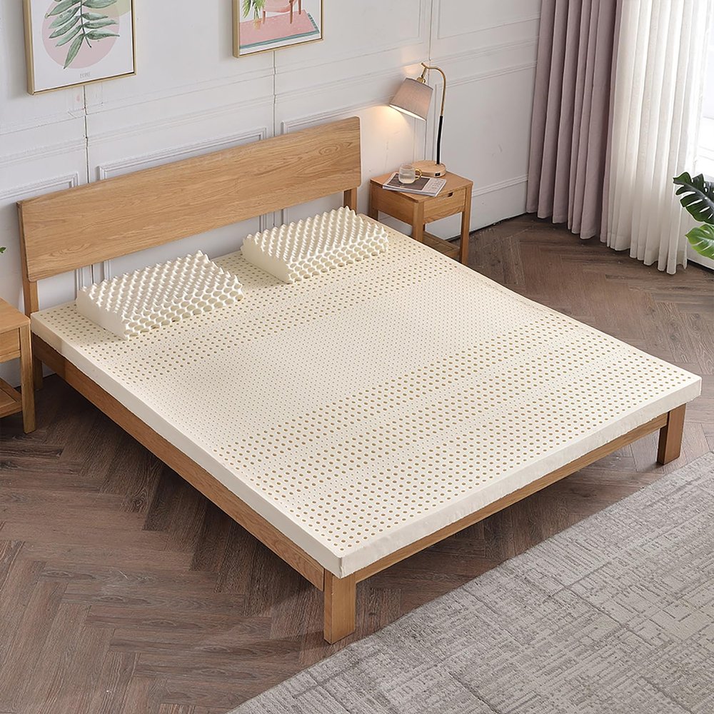 NaKeah 100% Natural Latex Tatami Mattress Foldable Single Double Mattress Bedroom Furniture Bed Mattress with Cover Student Dormitory Mat,10cm,120x190cm
