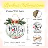 Uptell Mothers Day Door Sign for Front Door Wooden Mom Sign Home Decor Wall Art Hanging Plaque Wreath Sign for Front Door Farmhouse Rustic Mother Wife Gift 12 Inch view 2