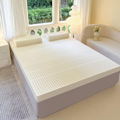 NaKeah Natural Latex Mattress Queen Size Soft Mattress Topper Double for Sleeping Comfortable Tatami Mattresses for Back Pain Massage,5cm,135x190cm
