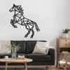 SIGNLEADER Metal Wall Art Decor Non-Stop Horse Modern Abstract Wall Sculpture Hangings Home Decoration for Living Room, Bedroom, Bathroom, Kitchen, Outdoor - 36" Black view 1