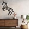 SIGNLEADER Metal Wall Art Decor Non-Stop Horse Modern Abstract Wall Sculpture Hangings Home Decoration for Living Room, Bedroom, Bathroom, Kitchen, Outdoor - 36" Black view 4