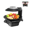 BDJSN 2024 New Electric Smokeless Grill Indoor, 1400W Infrared Korean Electric Griddle, 360 Auto-Rotate, Temperature Control, Timing Function, Removable Grill Pan for Home, Party, Camping view 1