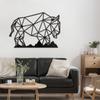 SIGNLEADER Metal Wall Art Decor Cow Wildlife Modern Abstract Wall Sculpture Hangings Home Decoration for Living Room, Bedroom, Bathroom, Kitchen, Outdoor - 24" Black view 1