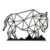 SIGNLEADER Metal Wall Art Decor Cow Wildlife Modern Abstract Wall Sculpture Hangings Home Decoration for Living Room, Bedroom, Bathroom, Kitchen, Outdoor - 24" Black view 2