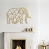 SIGNLEADER Metal Wall Art Decor Pregnant Elephant Modern Abstract Wall Sculpture Hangings Home Decoration for Living Room, Bedroom, Bathroom, Kitchen, Outdoor - 36" Gold view 2