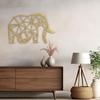 SIGNLEADER Metal Wall Art Decor Pregnant Elephant Modern Abstract Wall Sculpture Hangings Home Decoration for Living Room, Bedroom, Bathroom, Kitchen, Outdoor - 36" Gold view 3
