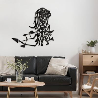 SIGNLEADER Metal Wall Art Decor Woman's Desire Modern Abstract Wall Sculpture Hangings Home Decoration for Living Room, Bedroom, Bathroom, Kitchen, Outdoor - 36" Black