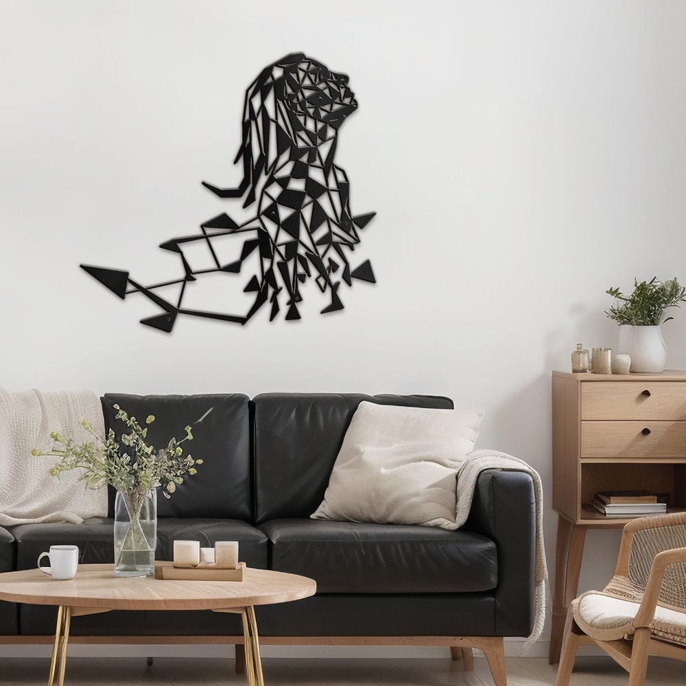 SIGNLEADER Metal Wall Art Decor Woman's Desire Modern Abstract Wall Sculpture Hangings Home Decoration for Living Room, Bedroom, Bathroom, Kitchen, Outdoor - 36" Black