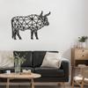 SIGNLEADER Metal Wall Art Decor Brooding Cow Modern Abstract Wall Sculpture Hangings Home Decoration for Living Room, Bedroom, Bathroom, Kitchen, Outdoor - 36" Black view 1