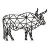 SIGNLEADER Metal Wall Art Decor Brooding Cow Modern Abstract Wall Sculpture Hangings Home Decoration for Living Room, Bedroom, Bathroom, Kitchen, Outdoor - 36" Black view 2