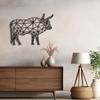 SIGNLEADER Metal Wall Art Decor Brooding Cow Modern Abstract Wall Sculpture Hangings Home Decoration for Living Room, Bedroom, Bathroom, Kitchen, Outdoor - 36" Black view 4