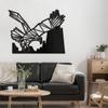 SIGNLEADER Metal Wall Art Decor Eagle Preying Modern Abstract Wall Sculpture Hangings Home Decoration for Living Room, Bedroom, Bathroom, Kitchen, Outdoor - 36" Black view 1