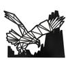 SIGNLEADER Metal Wall Art Decor Eagle Preying Modern Abstract Wall Sculpture Hangings Home Decoration for Living Room, Bedroom, Bathroom, Kitchen, Outdoor - 36" Black view 2