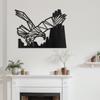 SIGNLEADER Metal Wall Art Decor Eagle Preying Modern Abstract Wall Sculpture Hangings Home Decoration for Living Room, Bedroom, Bathroom, Kitchen, Outdoor - 36" Black view 3