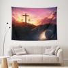 CHNYWORK 68x90 Inches Easter Theme Tapestry Wall Hanging Empty Tomb Three Crucifix Scenery Tapestry Wall Hanging for Religious Belief Church Event Bedroom Wall Hanging Living Room Dorm Decor view 1