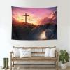 CHNYWORK 68x90 Inches Easter Theme Tapestry Wall Hanging Empty Tomb Three Crucifix Scenery Tapestry Wall Hanging for Religious Belief Church Event Bedroom Wall Hanging Living Room Dorm Decor view 3