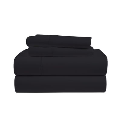 1 Piece Fitted Sheet Only Hotel Luxury Single Fitted Pure Egyptian Cotton 800 Thread Count Bottom Sheet, 15 Inch Deep Pocket Pack of 1 King Size Black