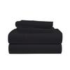 1 Piece Fitted Sheet Only Hotel Luxury Single Fitted Pure Egyptian Cotton 800 Thread Count Bottom Sheet, 15 Inch Deep Pocket Pack of 1 King Size Black view 1