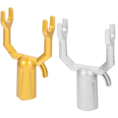2Pcs Clothes Rail Fork Replacement Aluminum Alloy Clothes Rod Forks for Drying Rack for Balcony Easy to Install and Use Sturdy and Hanging