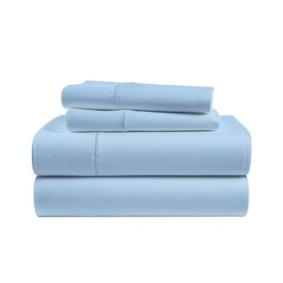 1 Piece Fitted Sheet Only Hotel Luxury Single Fitted Pure Egyptian Cotton 800 Thread Count Bottom Sheet, 8 Inch Deep Pocket Pack of 1 King Size Light Blue