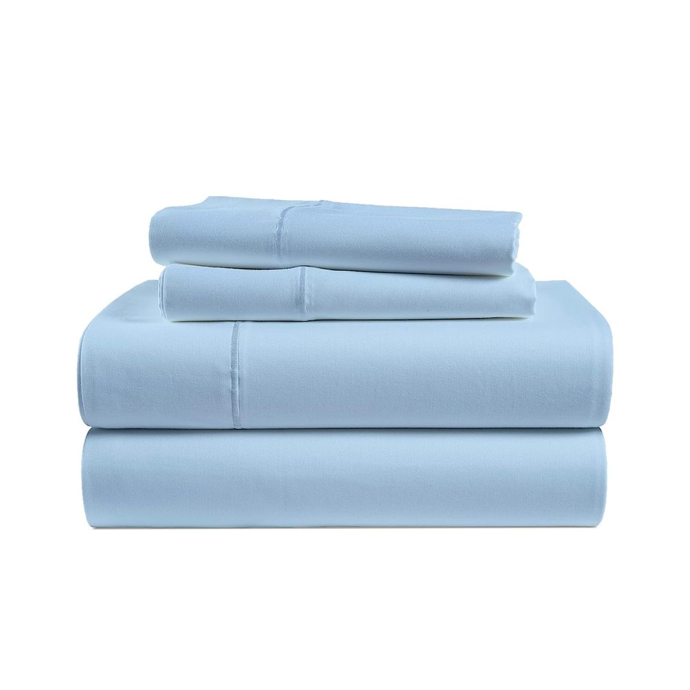 1 Piece Fitted Sheet Only Hotel Luxury Single Fitted Pure Egyptian Cotton 800 Thread Count Bottom Sheet, 8 Inch Deep Pocket Pack of 1 King Size Light Blue