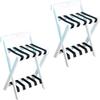 Luggage Racks for Suitcases Suitcase Stand, Collapsible Suitcase Rack in Home & Kitchen, Professional Hotel Suitcase Rack, White Home Storage Shelf, Solid Wooden Furniture Tray Rack ( Size : 2Pcs ) view 1