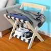 Luggage Racks for Suitcases Suitcase Stand, Collapsible Suitcase Rack in Home & Kitchen, Professional Hotel Suitcase Rack, White Home Storage Shelf, Solid Wooden Furniture Tray Rack ( Size : 2Pcs ) view 3