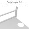 Wall Mounted Projector Shelf Wall Mounted Display Ledges Aluminum Floating Projector Shelves Floating Shelf for AV Device Projector Cable Boxes WiFi Router TV Box DVD Player view 2