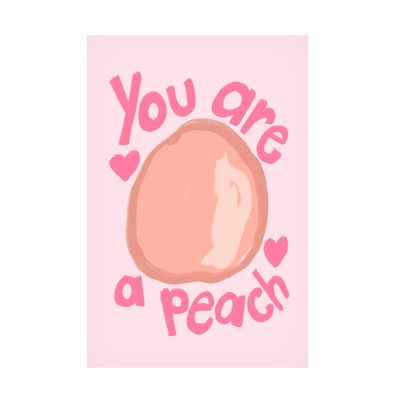 Trademark Fine Art Canvas Wall Art - Athene Fritsch 'Peach' Wall Art for Living Room, Bedroom, or Office Dcor