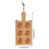 Healeved Wooden Egg Storage Box 6 Compartment Tray for Refrigerator Kitchen Countertop Organizer 8.66X4.33X1.06 Inches view 2