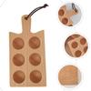 Healeved Wooden Egg Storage Box 6 Compartment Tray for Refrigerator Kitchen Countertop Organizer 8.66X4.33X1.06 Inches view 3