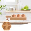Healeved Wooden Egg Storage Box 6 Compartment Tray for Refrigerator Kitchen Countertop Organizer 8.66X4.33X1.06 Inches view 4