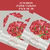 Keep Unique 20-ct 13x13 Flowers Paper Rose Luncheon Decoupage Napkins, 3-Ply Servilletas Printed Cocktail Napkin for Art, Dinner and Party, Disposable Napkins Decor (Tulip Bouquet, Pack of 4) view 2