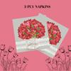 Keep Unique 20-ct 13x13 Flowers Paper Rose Luncheon Decoupage Napkins, 3-Ply Servilletas Printed Cocktail Napkin for Art, Dinner and Party, Disposable Napkins Decor (Tulip Bouquet, Pack of 4) view 4