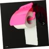 ABOOFAN 3pcs Tissue Box Holder Cup Wall-Mounted Toilet Paper Storage Accessory Cover Easy Install for Smooth Suitable for up to Wide Rose Red view 2