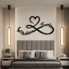 lunwall Infinity Heart Metal Wall Art, Infinity Heart Wall Decor, Metal Infinity Sign, Personalized Wedding Gifts for Couples, Personalized Anniversary Gifts, Couples Wall Decor (Style 4) view 2