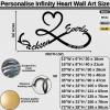 lunwall Infinity Heart Metal Wall Art, Infinity Heart Wall Decor, Metal Infinity Sign, Personalized Wedding Gifts for Couples, Personalized Anniversary Gifts, Couples Wall Decor (Style 4) view 3