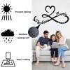 lunwall Infinity Heart Metal Wall Art, Infinity Heart Wall Decor, Metal Infinity Sign, Personalized Wedding Gifts for Couples, Personalized Anniversary Gifts, Couples Wall Decor (Style 4) view 4