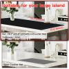 78.7x23.6(200cmx60cm) Heat Resistant Mat for Countertop, Silicone Mats for Kitchen Counter, Extra Large Counter Mat, Nonslip Mats for Crafts Countertop Protector, Black view 2