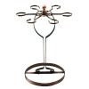 Countertop Metal Wine Glass Holder, Freestanding Wine Glass Rack, Elegant Tabletop Stemware Rack with 6 Hooks for Cabinet and Bar (Color : Bronze) view 1