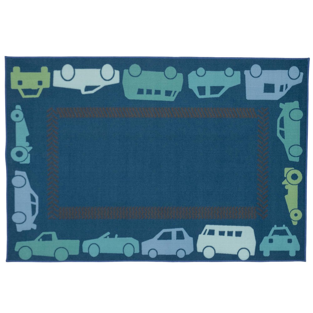 Carpets for Kids KID$Value 37.38 All Autos Border Kids Playroom Value Rug 3ft x 4ft 6in Rectangle Blue
