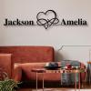 lunwall Infinity Heart Metal Wall Art, Infinity Heart Wall Decor, Metal Infinity Sign, Personalized Wedding Gifts for Couples, Personalized Anniversary Gifts, Couples Wall Decor (Style 6) view 1